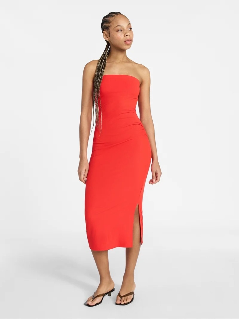 No Boundaries Women's Strapless Tube Top Bodycon Maxi Dress NWT